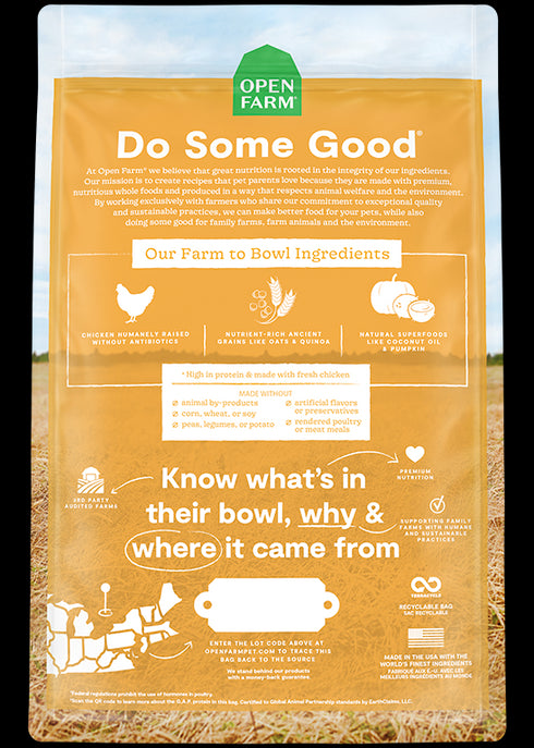 Open Farm Harvest Chicken & Ancient Grains Dry Dog Food 22lb - Poudre Pet and Feed Supply